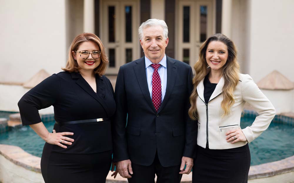 Attorneys Victoria Draus, Frank Powers and Caitlyn E. Haitaian